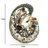 Große Kristallblume - geometrische Brosche