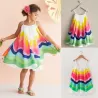Ärmelloses Regenbogenkleid - mit Spaghettiträgern