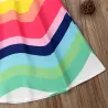 Ärmelloses Regenbogenkleid - mit Spaghettiträgern