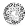 Pearl flower - crystal brooch