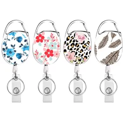 Name tag holder - keychain - with metal clip