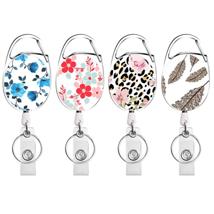 Name tag holder - keychain - with metal clip