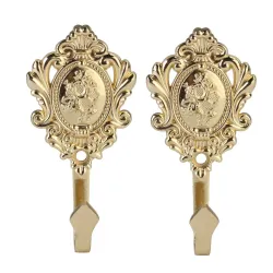 Curtain hooks - rose pattern - 2 pieces