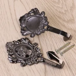Rose pattern - curtain hooks - 2pcs