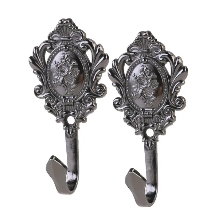 Curtain hooks - rose pattern - 2 pieces