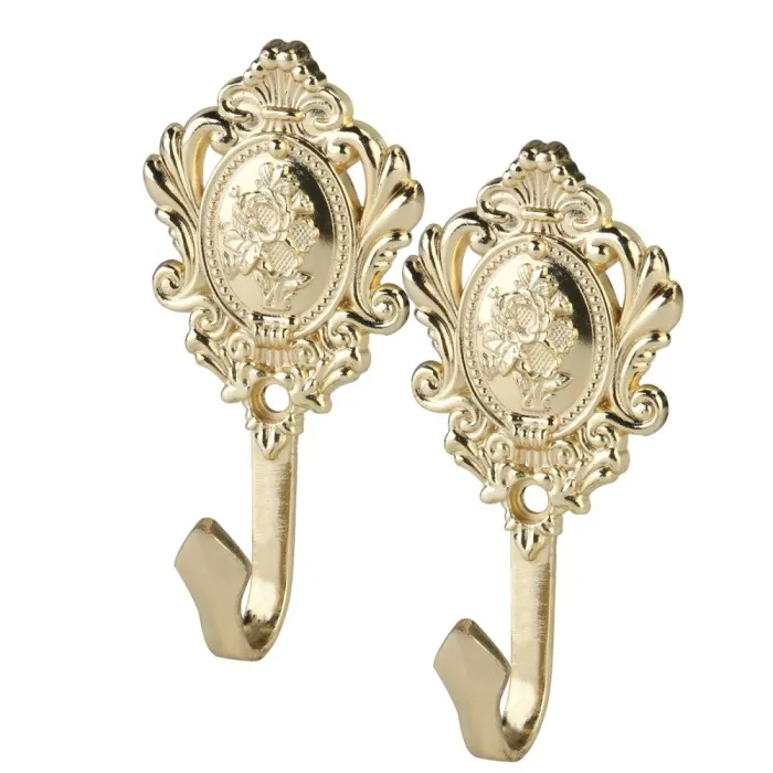 Curtain hooks - rose pattern - 2 pieces