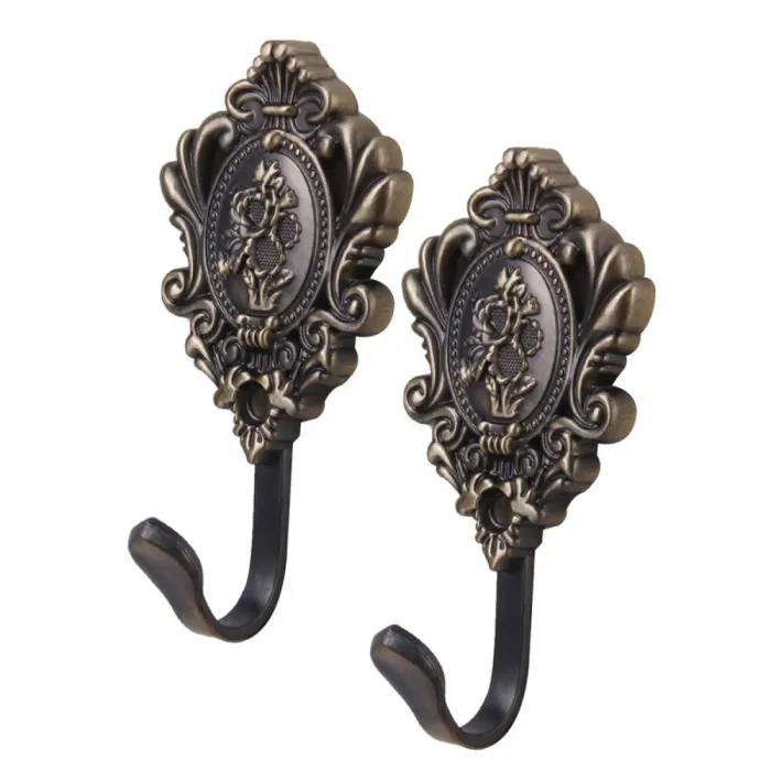 Rose pattern - curtain hooks - 2pcs