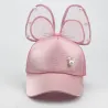 Czapka z daszkiem dla dzieci - snapback z kokardką / perełkami / siateczkąCzapki i kapelusze