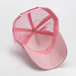Czapka z daszkiem dla dzieci - snapback z kokardką / perełkami / siateczkąCzapki i kapelusze