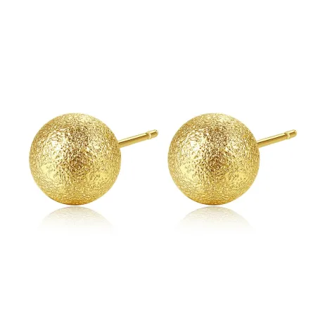 Gold Metallkugel - Ohrstecker