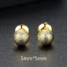 Gold Metallkugel - Ohrstecker