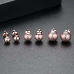 Roségold Metall Kugel - Ohrstecker