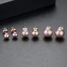 Roségold Metall Kugel - Ohrstecker