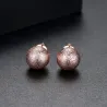 Roségold Metall Kugel - Ohrstecker