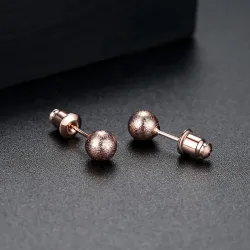 Roségold Metall Kugel - Ohrstecker