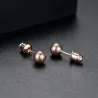 Roségold Metall Kugel - Ohrstecker