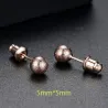 Roségold Metall Kugel - Ohrstecker