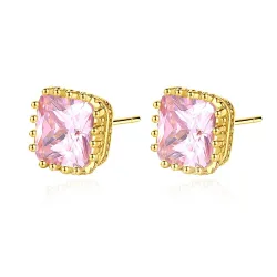 Small geometric crystal earrings