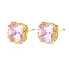 Small geometric crystal earrings