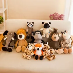 Knuffels in de vorm van een dier - olifant / tijger / vos / wasbeer / aapKnuffels