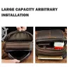 Skórzana torba na ramię / crossbody - z zamkami / kieszeniamiTorebki