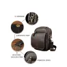 Skórzana torba na ramię / crossbody - z zamkami / kieszeniamiTorebki