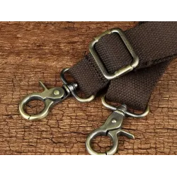 Skórzana torba na ramię / crossbody - z zamkami / kieszeniamiTorebki
