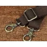 Skórzana torba na ramię / crossbody - z zamkami / kieszeniamiTorebki