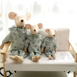 Maus im Pyjama - Stofftier / Puppe