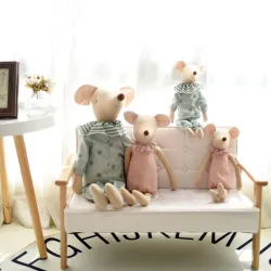 Maus im Pyjama - Stofftier / Puppe