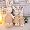 Kaninchen im karierten Kleid - Stofftier / Puppe