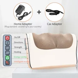 Electric massage pillow - infrared heating - neck / shoulders / back