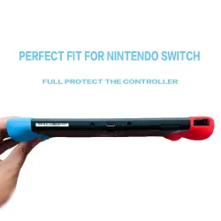 Silikonowe etui na kontroler Nintendo Switch - 6 w 1 - z nakładką na kciuk - nadruk pazura kotaSwitch