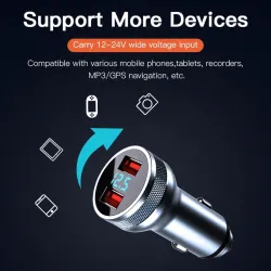 36W - USB telefoon autolader - snel opladen QC3.0 / PD - type-CInterieur accessoires