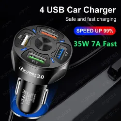 Car phone charger - quick charge 3.0 - 18W - with 2 - 3 - 4 USB portsInterior accessories