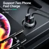 QC 3.0 - dubbele USB - autolader voor telefoon - digitaal LED-display - snel opladenInterieur accessoires