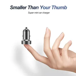 Adapter for car - phone - digital display -  iphone -  samsung - huawei - quick - voltage monitoring