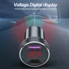 Adapter for car - phone - digital display -  iphone -  samsung - huawei - quick - voltage monitoring