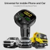Ładowarka samochodowa - podwójny USB - Bluetooth - bezprzewodowa - FM - MP3 - Karta TF - zestaw głośnomówiącyAkcesoria do wnętrz