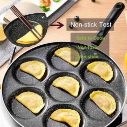 Frying pan with 4 / 7 holes - non-stick - for eggs - pancakes