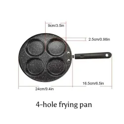 4 / 7 hole frying pan - non-stick - eggs - pancakes