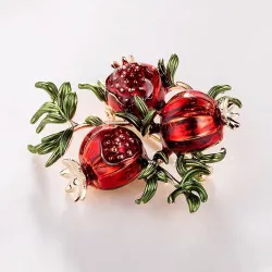 Twig with pomegranates - brooch