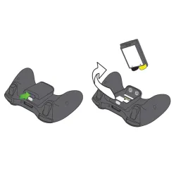 Batteriefache Abdeckung - für Xbox 360-Controller - mit 4 Silikon-Daumendeckeln