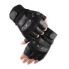 Militärlederhandschuhe - mit Nieten - Halbfinger-Design - für Fitness / Fitness