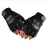 Militärlederhandschuhe - mit Nieten - Halbfinger-Design - für Fitness / Fitness
