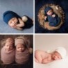 Czapka do spania dla noworodków - z chustą - akcesoria fotograficzne dla niemowlątCzapki i kapelusze
