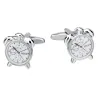 GemelosGemelos en forma de reloj despertador - acero inoxidable