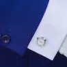 Spinki do mankietów w kształcie budzika - stal nierdzewnaSpinki do mankietów