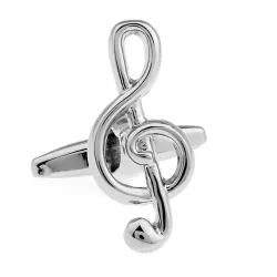 Manschettknappar för musiknoter - rostfritt stål - guld / silver