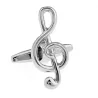 Manschettknappar för musiknoter - rostfritt stål - guld / silver